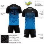 Jersey Sublimation Soccer Custom Uniform Black Blue Jersey Sublimation Soccer Custom Uniform Black Blue