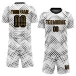 Jersey Uniform Soccer Sublimation Custom Black-Old White Gold Jersey Uniform Soccer Sublimation Custom Black-Old White Gold