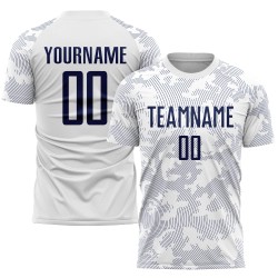 Sublimation Uniform Navy Soccer Jersey White Custom Sublimation Uniform Navy Soccer Jersey White Custom