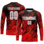 Jersey Red Custom Sublimation White-Black Soccer Uniform Jersey Red Custom Sublimation White-Black Soccer Uniform
