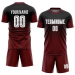 Fade Uniform Sublimation White-Crimson Jersey Black Custom Fashion Soccer Fade Uniform Sublimation White-Crimson Jersey Black Custom Fashion Soccer