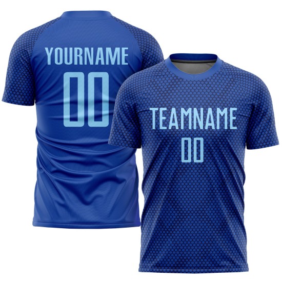 Jersey Blue Custom Sublimation Light Soccer Royal Uniform Jersey Blue Custom Sublimation Light Soccer Royal Uniform