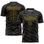 Uniform Jersey Black-Gold Custom Sublimation Soccer Black Uniform Jersey Black-Gold Custom Sublimation Soccer Black