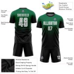 Custom Kelly Green Sublimation White-Black Jersey Soccer Fashion Uniform Fade Custom Kelly Green Sublimation White-Black Jersey Soccer Fashion Uniform Fade