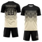 Soccer Sublimation Uniform Jersey Custom Cream Black Soccer Sublimation Uniform Jersey Custom Cream Black