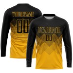 Custom Sublimation Uniform Black Gold Soccer Jersey Custom Sublimation Uniform Black Gold Soccer Jersey