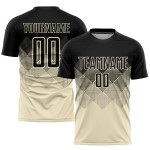 Soccer Sublimation Uniform Jersey Custom Cream Black Soccer Sublimation Uniform Jersey Custom Cream Black