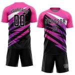 Custom Uniform Black-White Sublimation Pink Jersey Soccer Custom Uniform Black-White Sublimation Pink Jersey Soccer