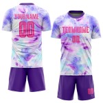 Sublimation Uniform Custom Jersey Tie Soccer Pink-Purple Dye Sublimation Uniform Custom Jersey Tie Soccer Pink-Purple Dye