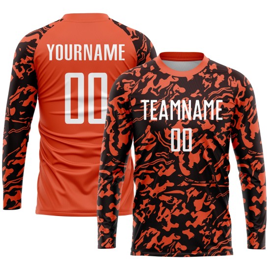 Orange Uniform White-Black Sublimation Jersey Soccer Custom Orange Uniform White-Black Sublimation Jersey Soccer Custom