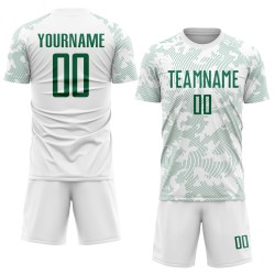 Jersey Uniform Soccer Custom Sublimation Kelly Green White Jersey Uniform Soccer Custom Sublimation Kelly Green White