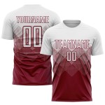 White Sublimation Custom Jersey Crimson Uniform Soccer White Sublimation Custom Jersey Crimson Uniform Soccer