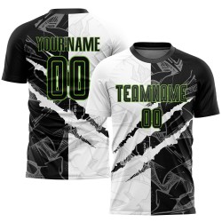 Uniform Sublimation Jersey Pattern Soccer Green Custom Black-Neon Graffiti Scratch Uniform Sublimation Jersey Pattern Soccer Green Custom Black-Neon Graffiti Scratch