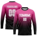 Custom Fade Jersey Soccer Fashion White-Black Uniform Pink Sublimation Custom Fade Jersey Soccer Fashion White-Black Uniform Pink Sublimation