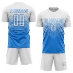 Uniform White Blue Powder Jersey Soccer Custom Sublimation Uniform White Blue Powder Jersey Soccer Custom Sublimation