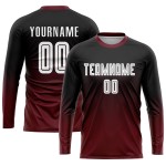Fade Uniform Sublimation White-Crimson Jersey Black Custom Fashion Soccer Fade Uniform Sublimation White-Crimson Jersey Black Custom Fashion Soccer