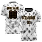 Jersey Uniform Soccer Sublimation Custom Black-Old White Gold Jersey Uniform Soccer Sublimation Custom Black-Old White Gold