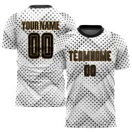 Jersey Uniform Soccer Sublimation Custom Black-Old White Gold Jersey Uniform Soccer Sublimation Custom Black-Old White Gold