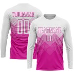 Soccer White Custom Deep Jersey Pink Sublimation Uniform Soccer White Custom Deep Jersey Pink Sublimation Uniform