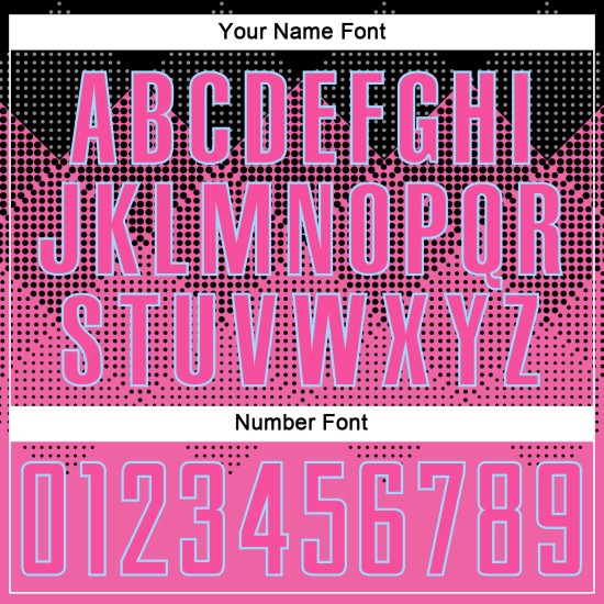 Black-LIght Sublimation Custom Jersey Soccer Uniform Pink Shape Blue Gradient Square Black-LIght Sublimation Custom Jersey Soccer Uniform Pink Shape Blue Gradient Square