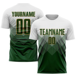 White Gold Custom Uniform Soccer Jersey Sublimation Green-Old White Gold Custom Uniform Soccer Jersey Sublimation Green-Old