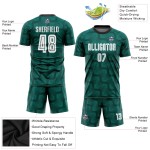 White-Black Jersey Uniform Custom Soccer Green Sublimation White-Black Jersey Uniform Custom Soccer Green Sublimation