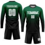 Custom Kelly Green Sublimation White-Black Jersey Soccer Fashion Uniform Fade Custom Kelly Green Sublimation White-Black Jersey Soccer Fashion Uniform Fade