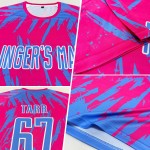 Pink Custom Blue-White Light Uniform Sublimation Soccer Jersey Pink Custom Blue-White Light Uniform Sublimation Soccer Jersey