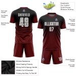 Fade Uniform Sublimation White-Crimson Jersey Black Custom Fashion Soccer Fade Uniform Sublimation White-Crimson Jersey Black Custom Fashion Soccer