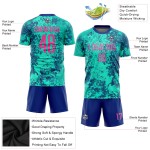Pink-Royal Jersey Custom Teal Uniform Sublimation Soccer Pink-Royal Jersey Custom Teal Uniform Sublimation Soccer