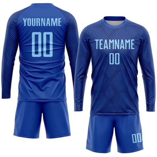 Jersey Blue Custom Sublimation Light Soccer Royal Uniform Jersey Blue Custom Sublimation Light Soccer Royal Uniform