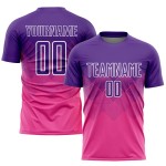 Sublimation Soccer Jersey Purple-White Custom Pink Uniform Sublimation Soccer Jersey Purple-White Custom Pink Uniform