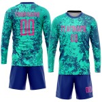 Pink-Royal Jersey Custom Teal Uniform Sublimation Soccer Pink-Royal Jersey Custom Teal Uniform Sublimation Soccer