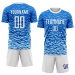 White Soccer Uniform Sublimation Royal Custom Jersey White Soccer Uniform Sublimation Royal Custom Jersey