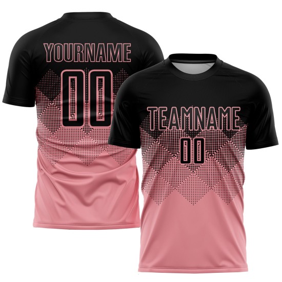 Medium Custom Soccer Jersey Uniform Sublimation Black Pink Medium Custom Soccer Jersey Uniform Sublimation Black Pink