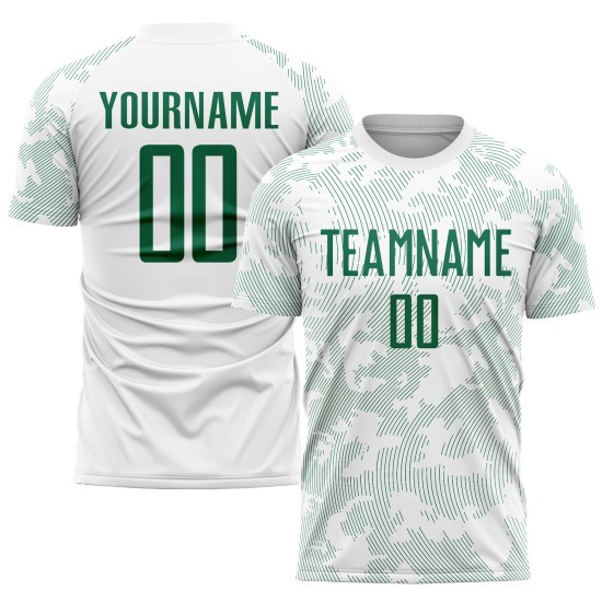 Jersey Uniform Soccer Custom Sublimation Kelly Green White Jersey Uniform Soccer Custom Sublimation Kelly Green White