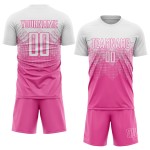 Sublimation White Pink Uniform Custom Jersey Soccer