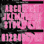 Soccer Jersey Pattern Sublimation Uniform Graffiti Black-White Scratch Custom Pink Soccer Jersey Pattern Sublimation Uniform Graffiti Black-White Scratch Custom Pink