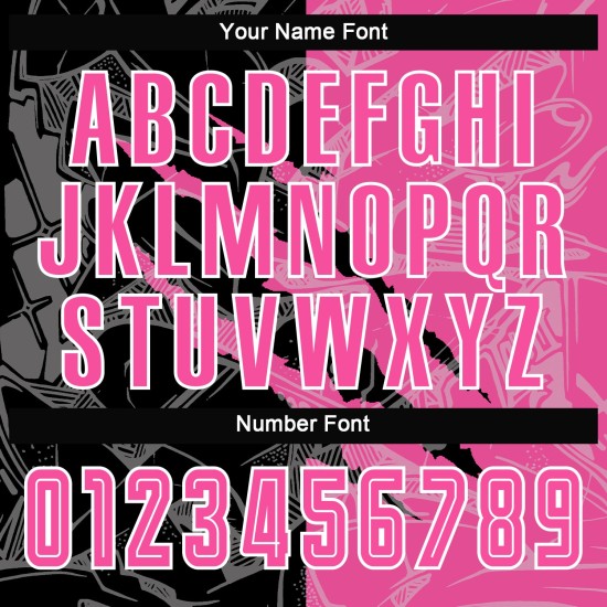 Soccer Jersey Pattern Sublimation Uniform Graffiti Black-White Scratch Custom Pink Soccer Jersey Pattern Sublimation Uniform Graffiti Black-White Scratch Custom Pink