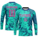 Pink-Royal Jersey Custom Teal Uniform Sublimation Soccer Pink-Royal Jersey Custom Teal Uniform Sublimation Soccer