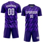 Purple Custom Uniform White Jersey Soccer Sublimation Purple Custom Uniform White Jersey Soccer Sublimation
