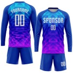 Jersey White Pink Light Royal Soccer Uniform Blue-Hot Sublimation Custom Jersey White Pink Light Royal Soccer Uniform Blue-Hot Sublimation Custom