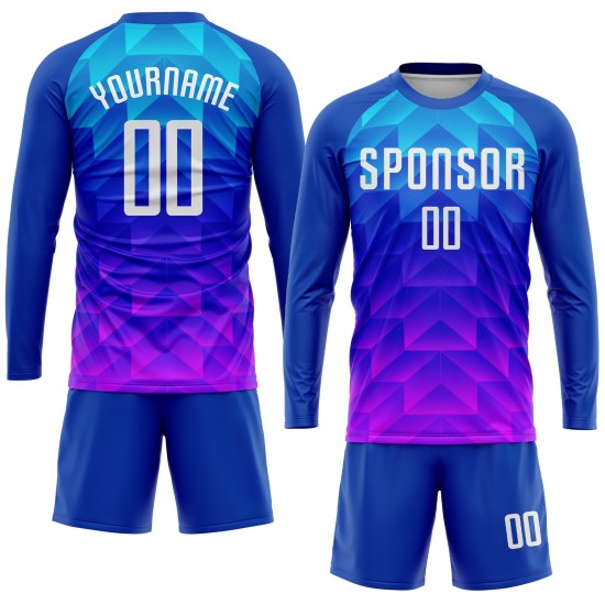 Jersey White Pink Light Royal Soccer Uniform Blue-Hot Sublimation Custom Jersey White Pink Light Royal Soccer Uniform Blue-Hot Sublimation Custom