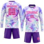 Sublimation Uniform Custom Jersey Tie Soccer Pink-Purple Dye Sublimation Uniform Custom Jersey Tie Soccer Pink-Purple Dye