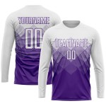 Uniform Sublimation Jersey Purple White Soccer Custom Uniform Sublimation Jersey Purple White Soccer Custom