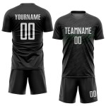 Soccer Black Custom Green Sublimation Jersey White-Neon Uniform Soccer Black Custom Green Sublimation Jersey White-Neon Uniform