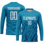 Soccer Jersey White-Black Blue Sublimation Panther Custom Uniform Soccer Jersey White-Black Blue Sublimation Panther Custom Uniform