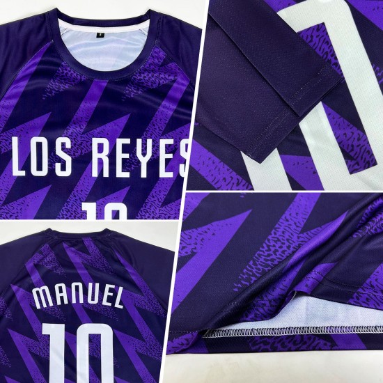 Purple Custom Uniform White Jersey Soccer Sublimation Purple Custom Uniform White Jersey Soccer Sublimation