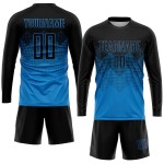Jersey Sublimation Soccer Custom Uniform Black Blue Jersey Sublimation Soccer Custom Uniform Black Blue
