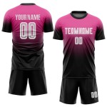 Custom Fade Jersey Soccer Fashion White-Black Uniform Pink Sublimation Custom Fade Jersey Soccer Fashion White-Black Uniform Pink Sublimation
